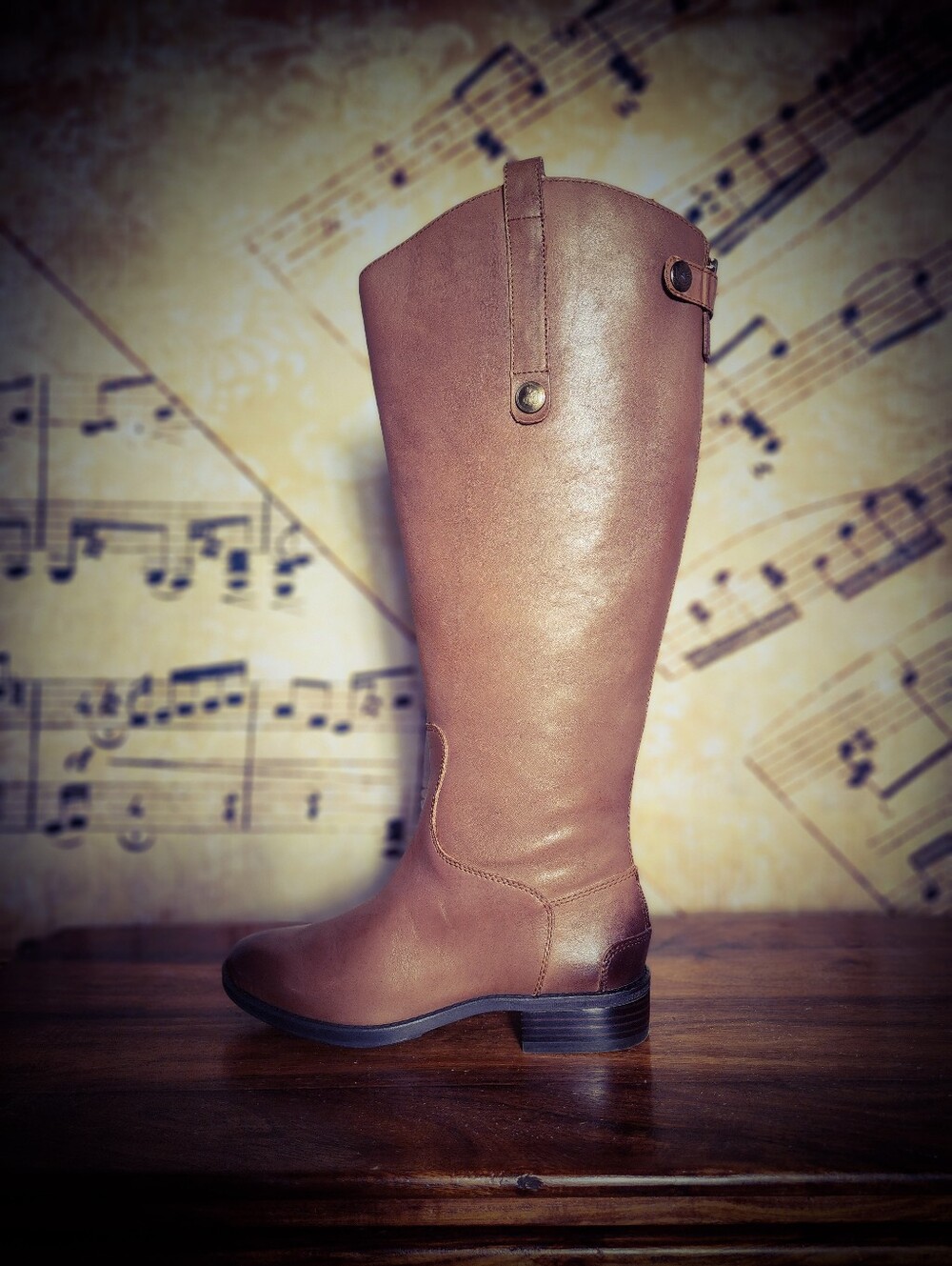 Sam Edelman Penny 2 Knee High Leather Riding Boots 5.5 Wide Calf